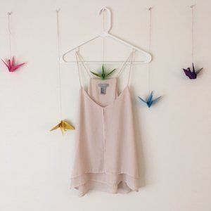 Soft pink layered racerback tank